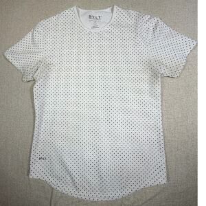 BYLT Basics Men's XL Cream Gray Drop Cut Lux Athletic Baseball Long Sleeve Shirt